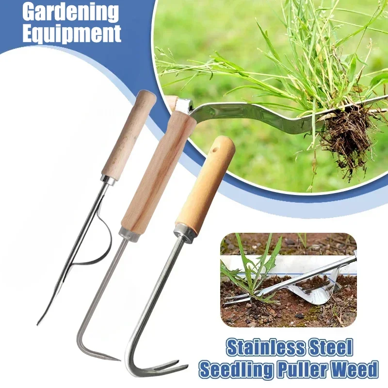 Grass Seed Spreader - Paslanmaz Çelik Bahçe Weeder Manuel Temizleme