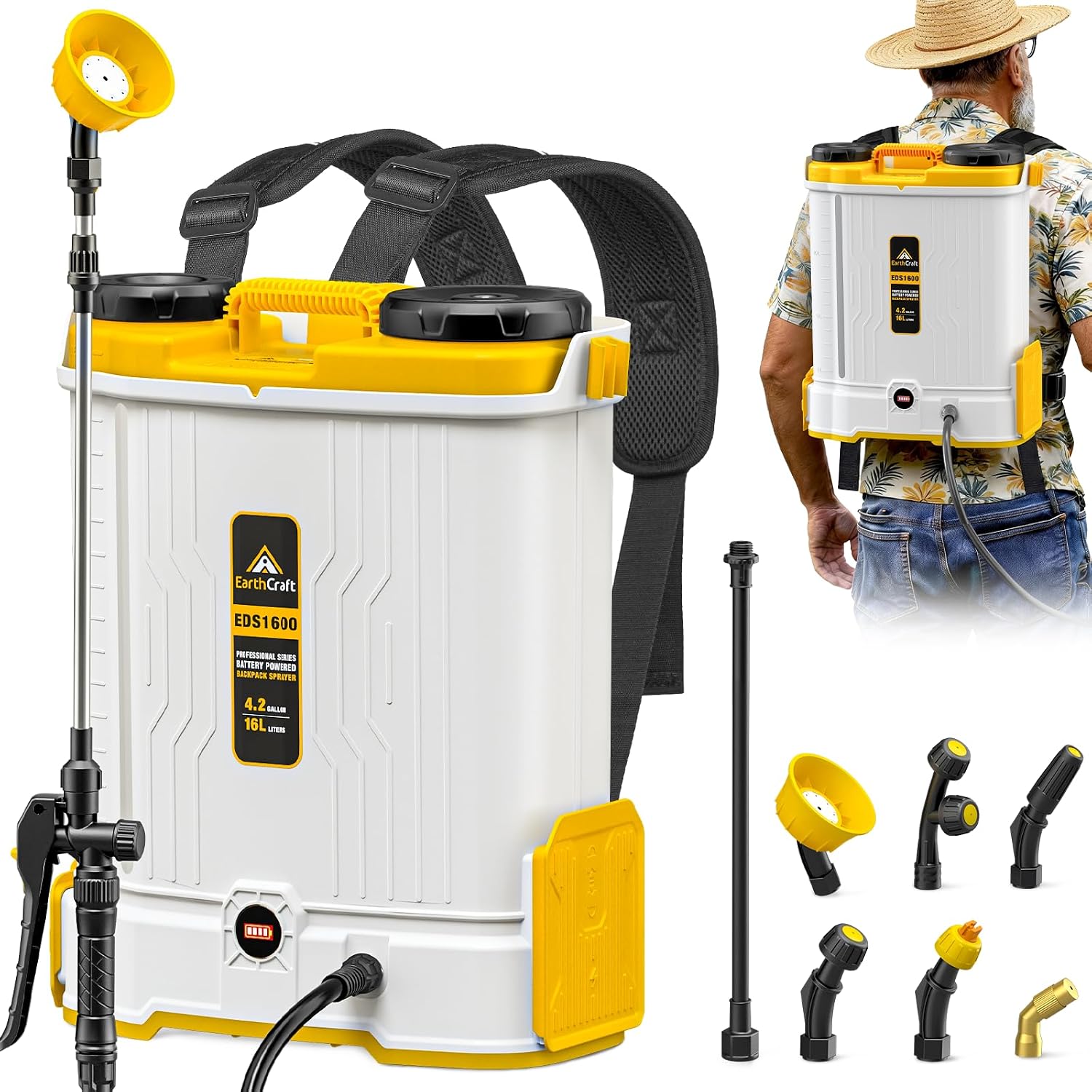 Gardening Tools Battery Powered - 4.2 Galonluk Akülü Sırt Tipi Püskürtücü,