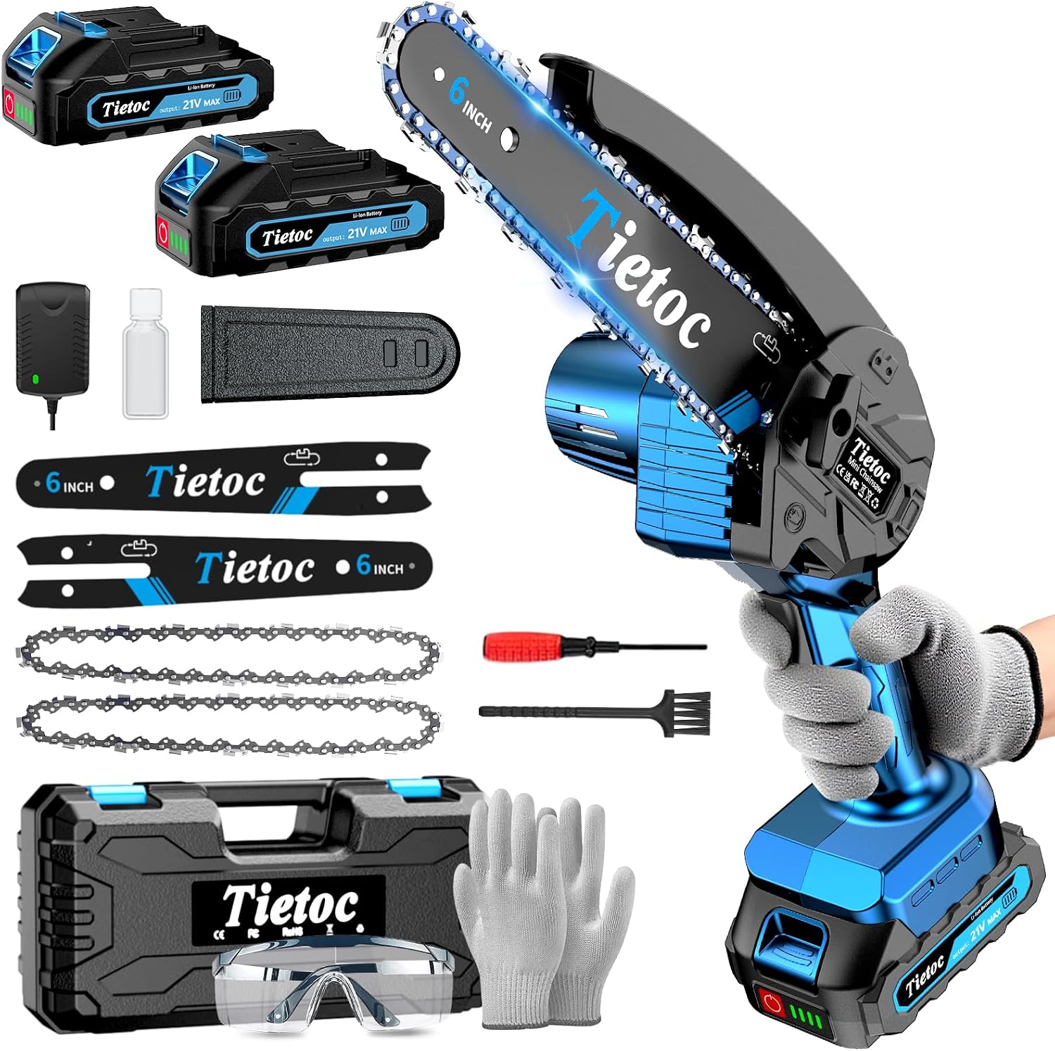 Gardening Tools Battery Powered - Mini Testere, 6 İnç Akülü Testere,