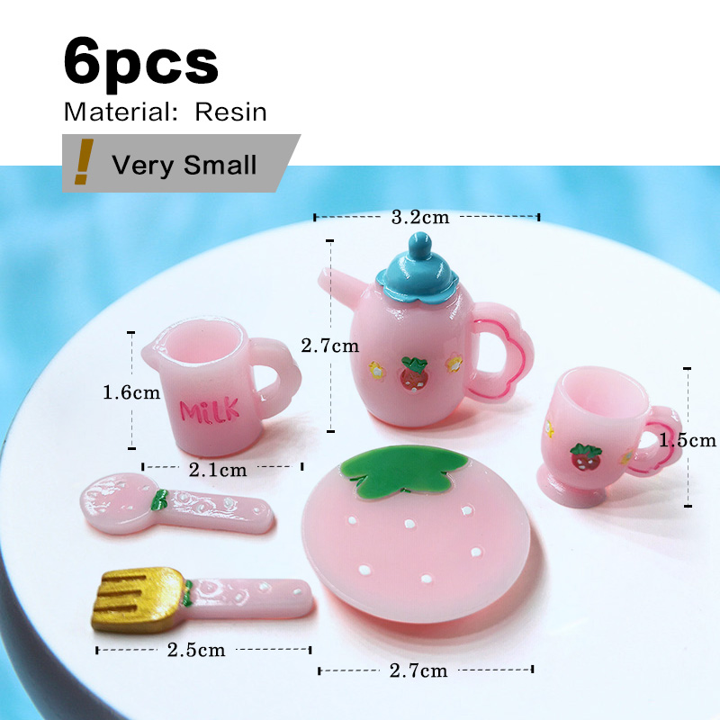 Pembe çay seti minyatür heykel - Gardening Tools Pink incelemesi ve fiyatı
