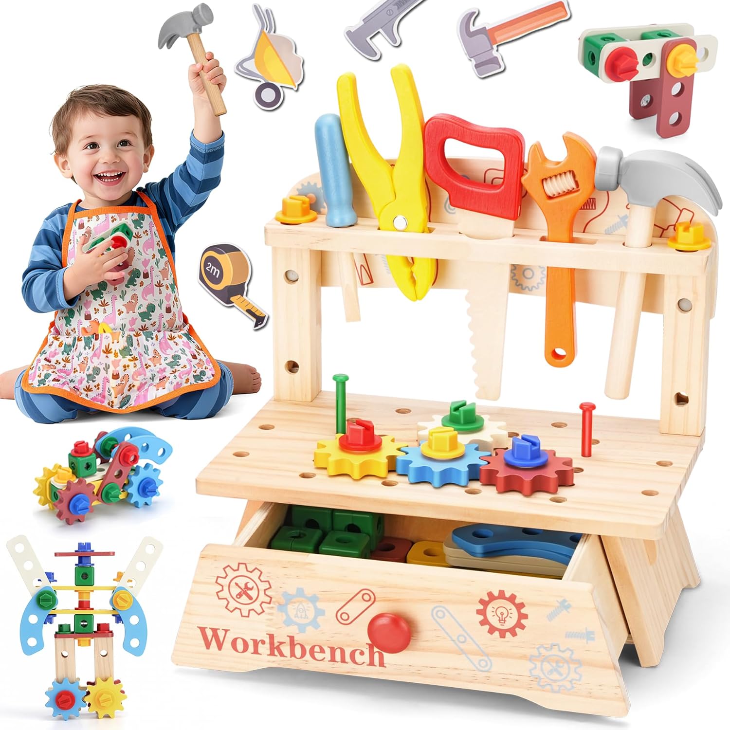 Çocuklar için Ahşap Alet Tezga - Gardening Tools For Kids incelemesi ve fiyatı