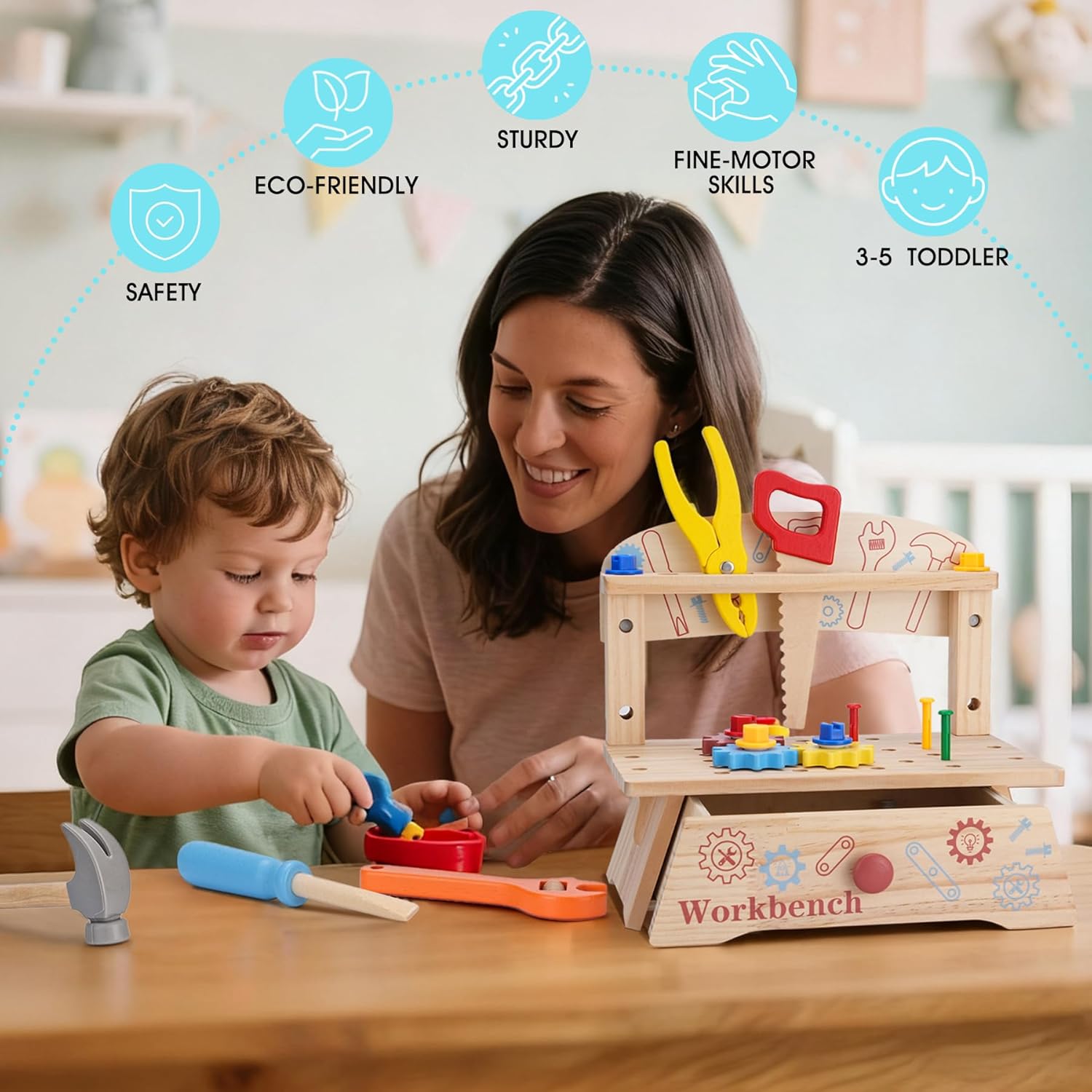 Çocuklar için Ahşap Alet Tezga - Gardening Tools For Kids incelemesi ve fiyatı