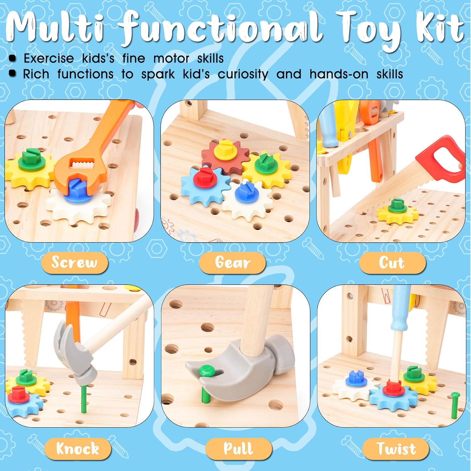 Çocuklar için Ahşap Alet Tezga - Gardening Tools For Kids incelemesi ve fiyatı