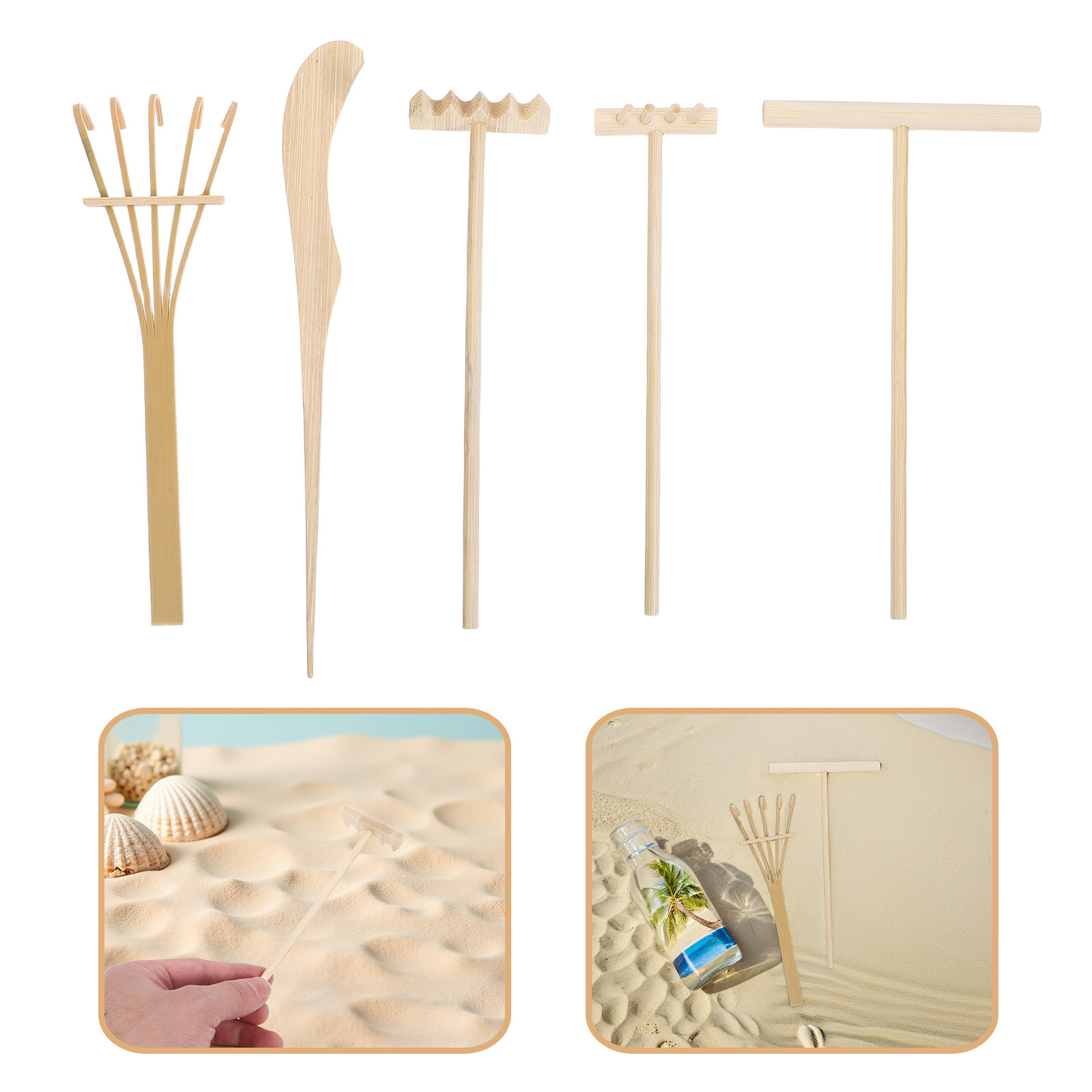 5 Adet Mini Bambu Kum Bahçe Tı - Gardening Tools Drawing incelemesi ve fiyatı