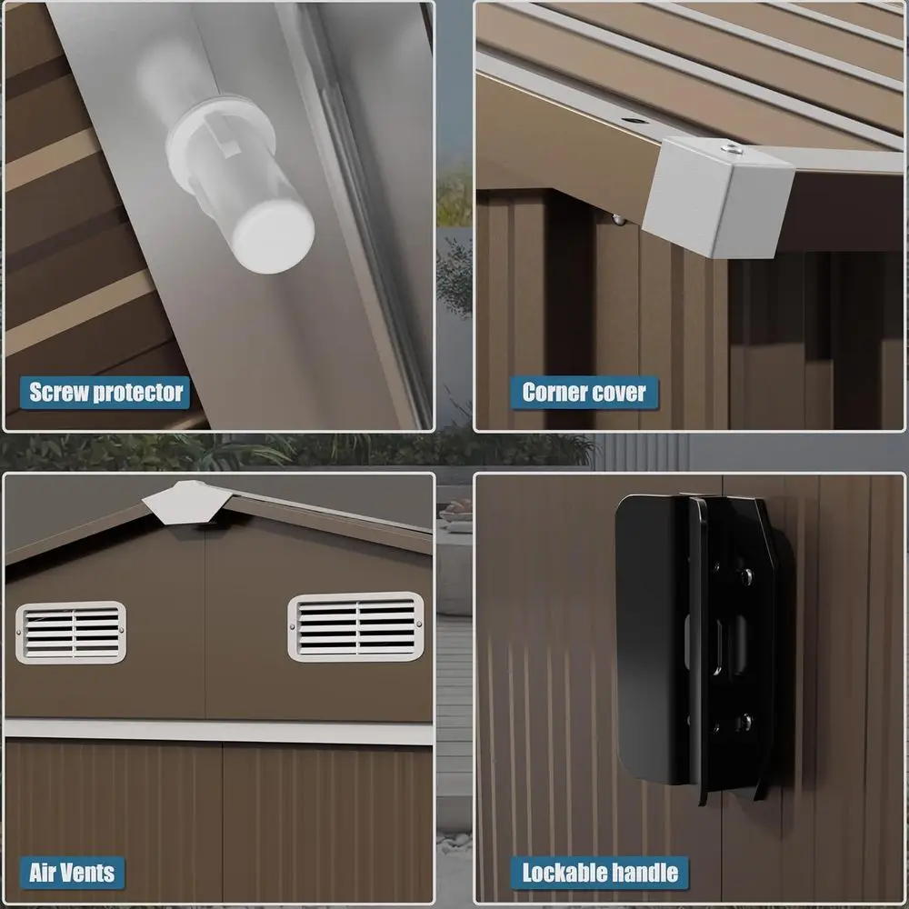 10T x 8T Açık Hava Metal Depol - Gardening Tool incelemesi ve fiyatı